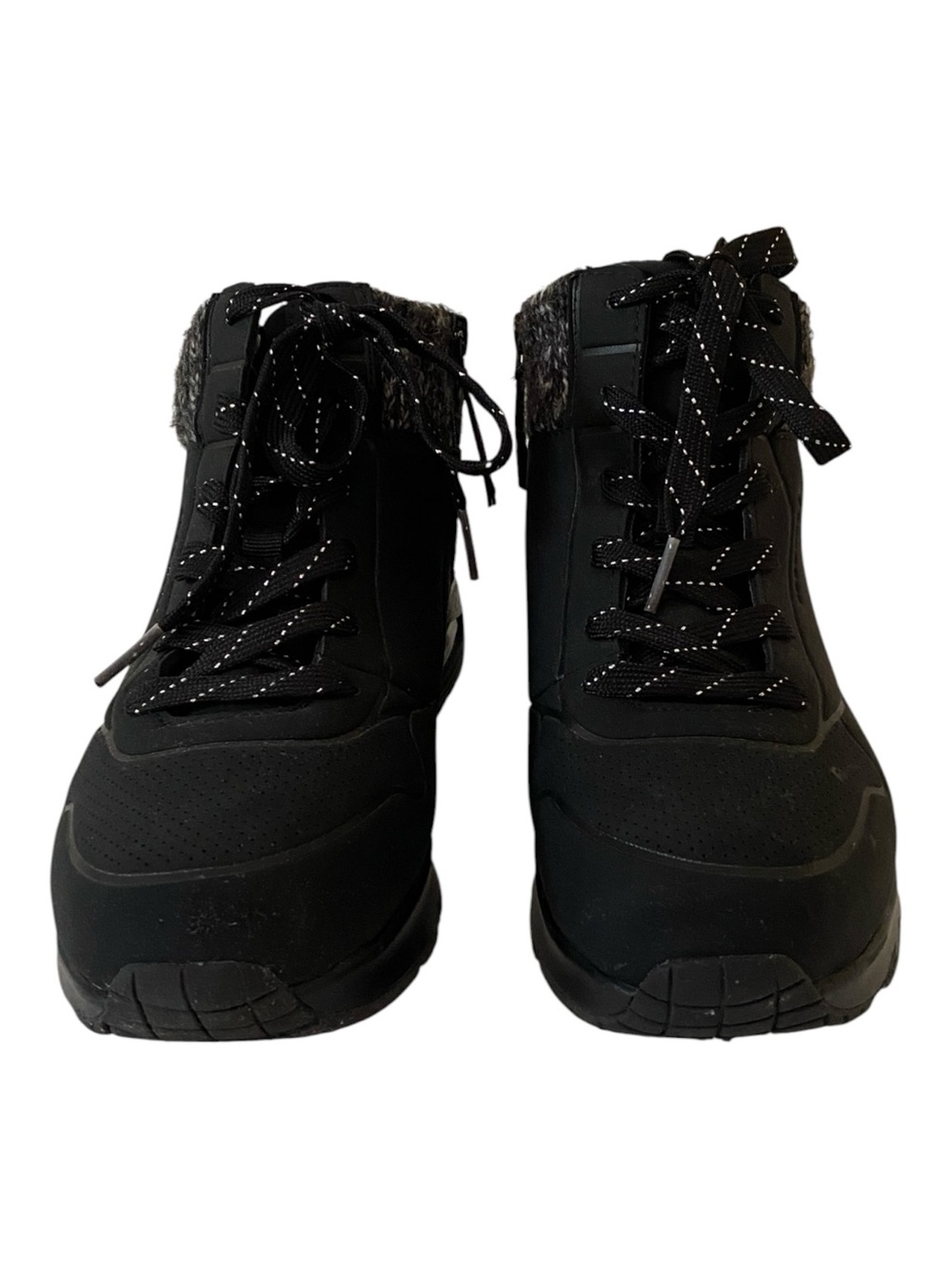 Skechers Uno Gen1 Darling Daze High Top Sneaker Boot Platform Wedge Black Sz 5.5 - Picture 2 of 11